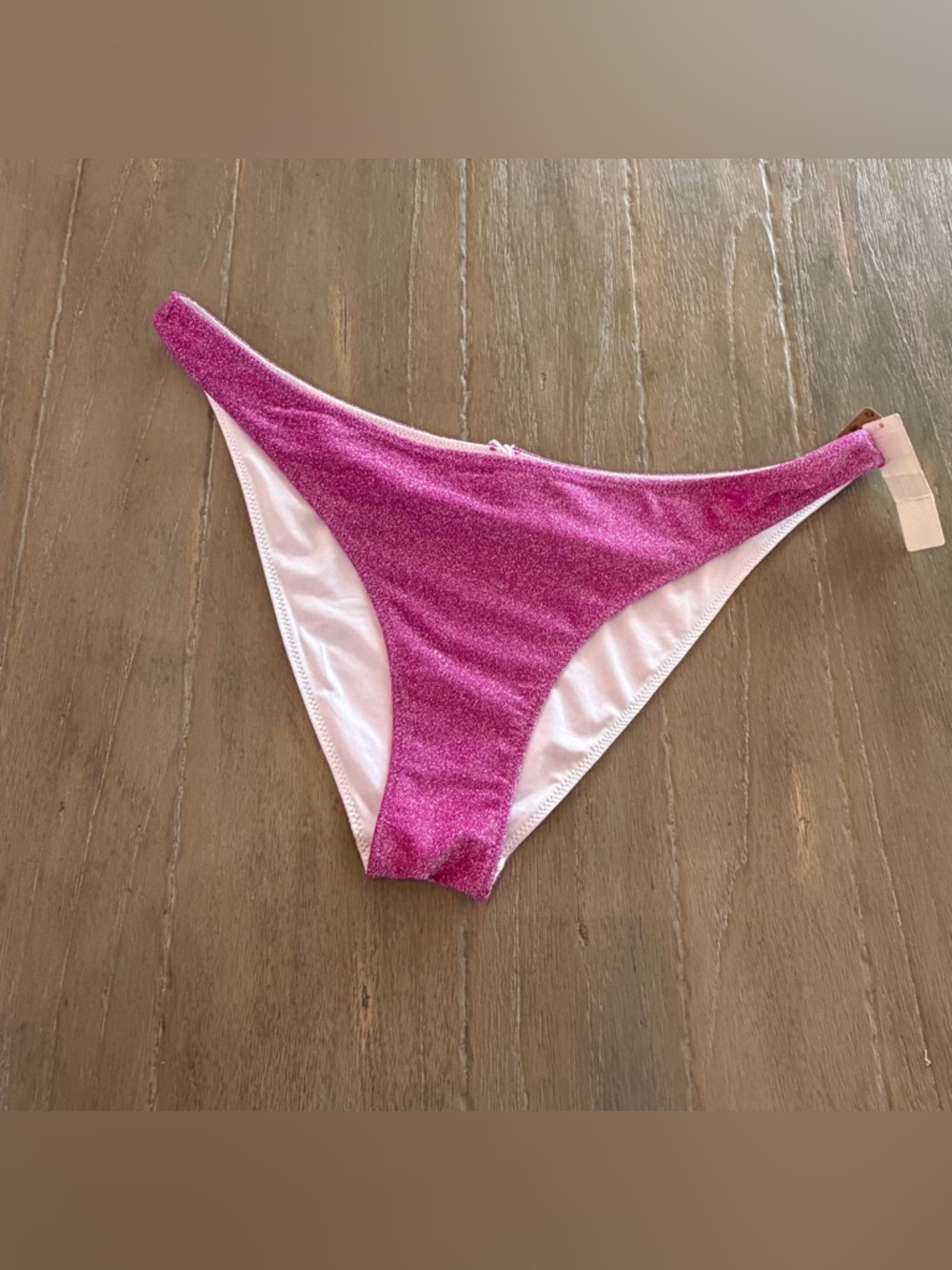 PINK Victoria's Secret Sparkly Magenta Bikini Bottoms